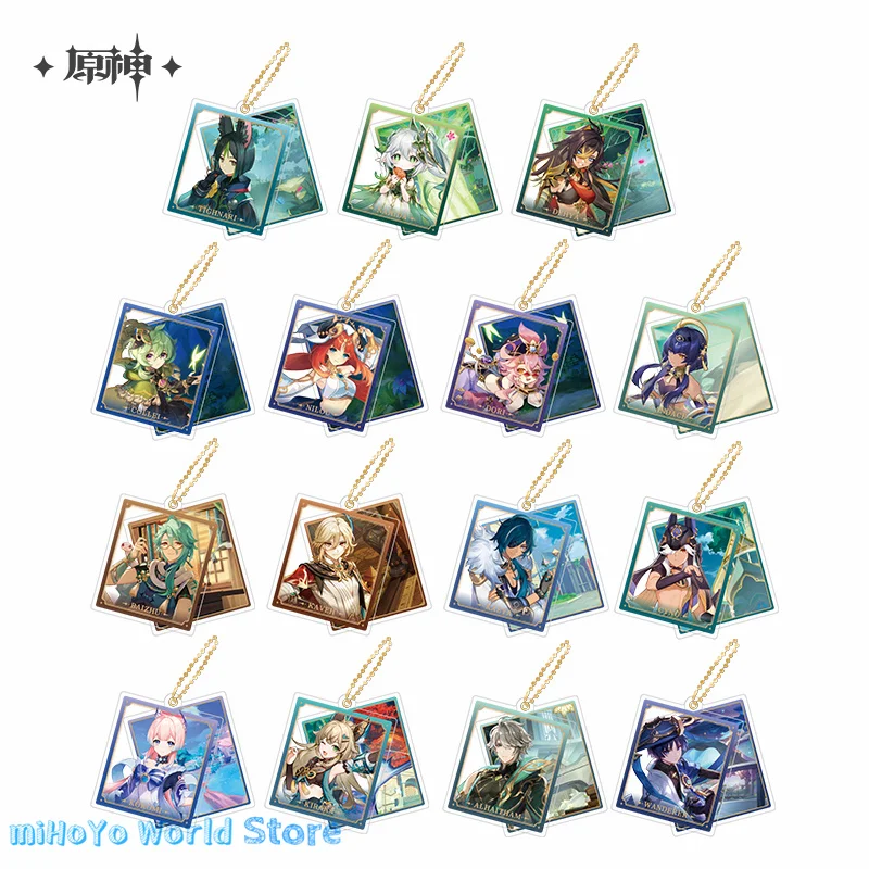 MiHoYo Official Genuine Genshin Impact Theme Series Character Acrylic Pendant Tartaglia Character Xiao Doujin Ganyu Acrylic Key