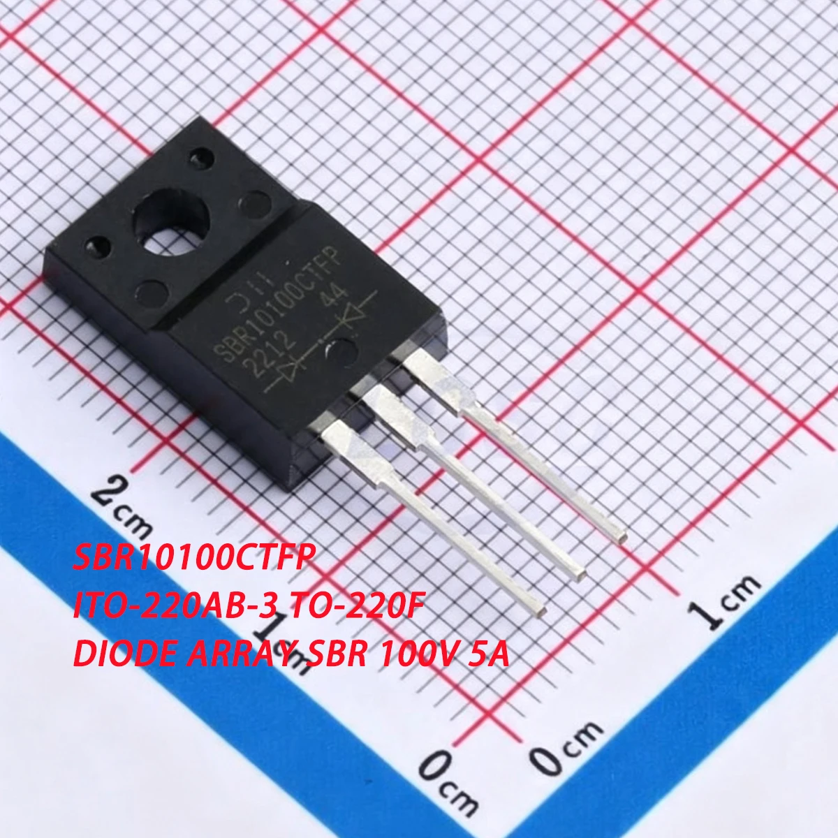 10PCS SBR10100CTFP ITO220AB-3 TO-220F 100V 5A 800mV@5A 1Pair Common Cathode NEW Original Super Barrier Rectifier DIODE ARRAY SBR