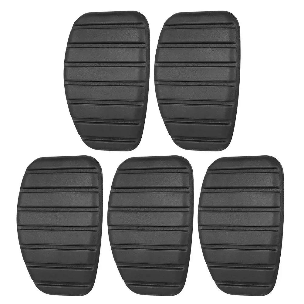 

5Pcs Car Clutch Pedal Rubber Cover Durable Wear Resistant Brake Protector High Temp Oil Proof Foot Pad Easy Install