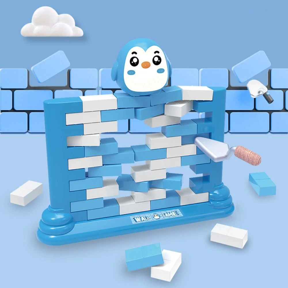 Demolish Wall Penguin Push Wall Board เกมประหยัดเพนกวินพลาสติก Interactive Battle ของเล่นเพื่อการศึกษาผู้ปกครอง-เด็ก