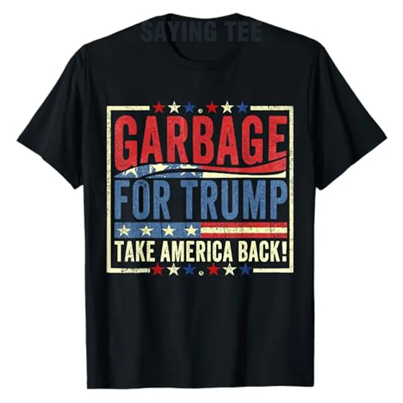 Trump Vance 2024 Proud To Be Garbage Presidential Election T-Shirt I'm Voting for The Outlaw and The Hillbilly Y2k Saying Tee