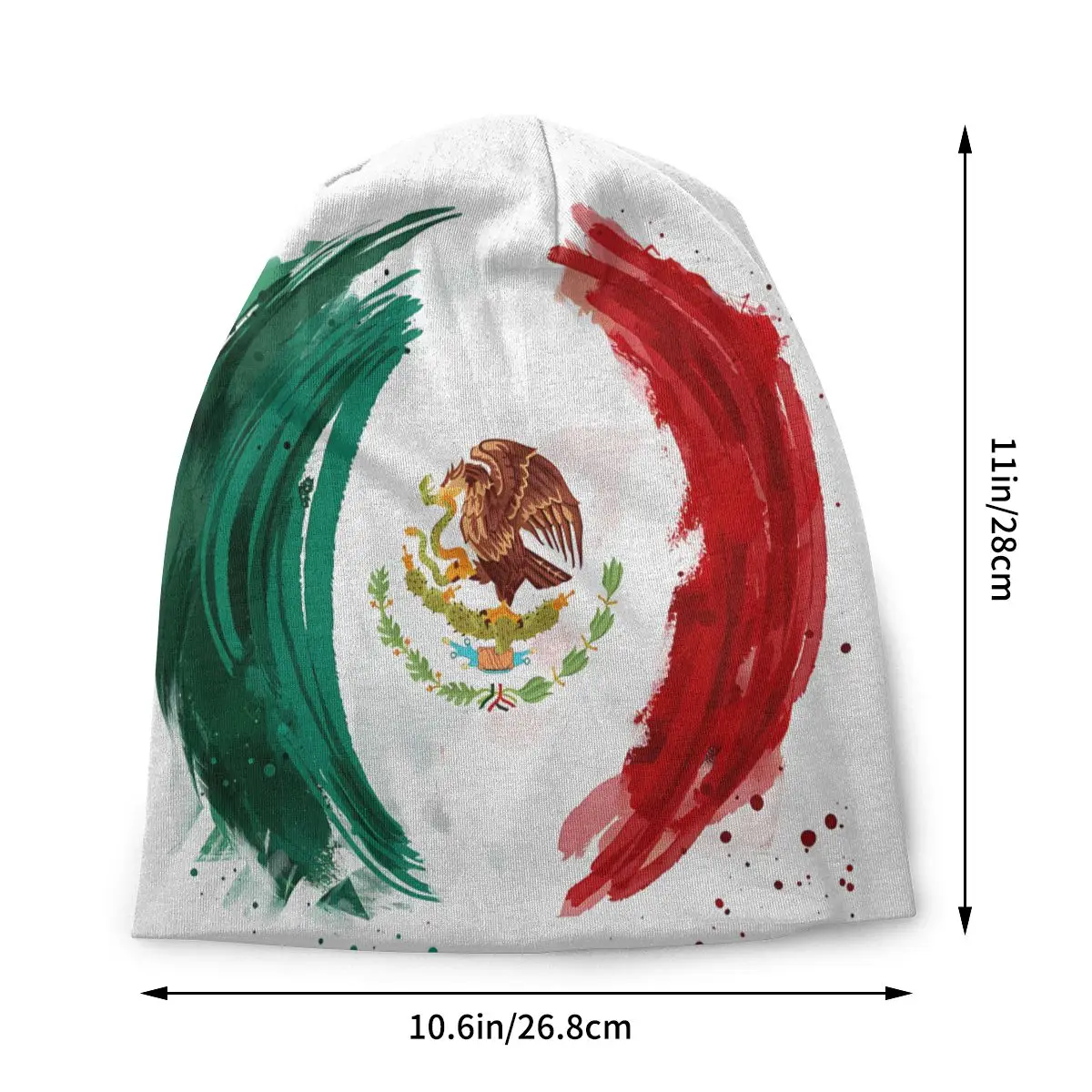 Mexican Flag Autumn Spring Hats Mexican Flag Thin Hat Bonnet Special Skullies Beanies Caps Men Women's Earmuffs