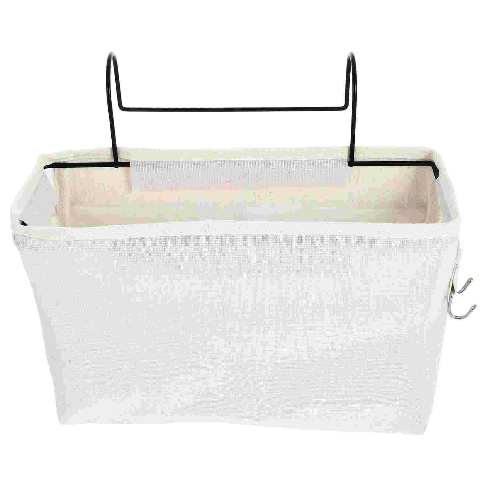 

Storage Baskets Hanging Dorm Bedside Organizer Sundries Container The Door White