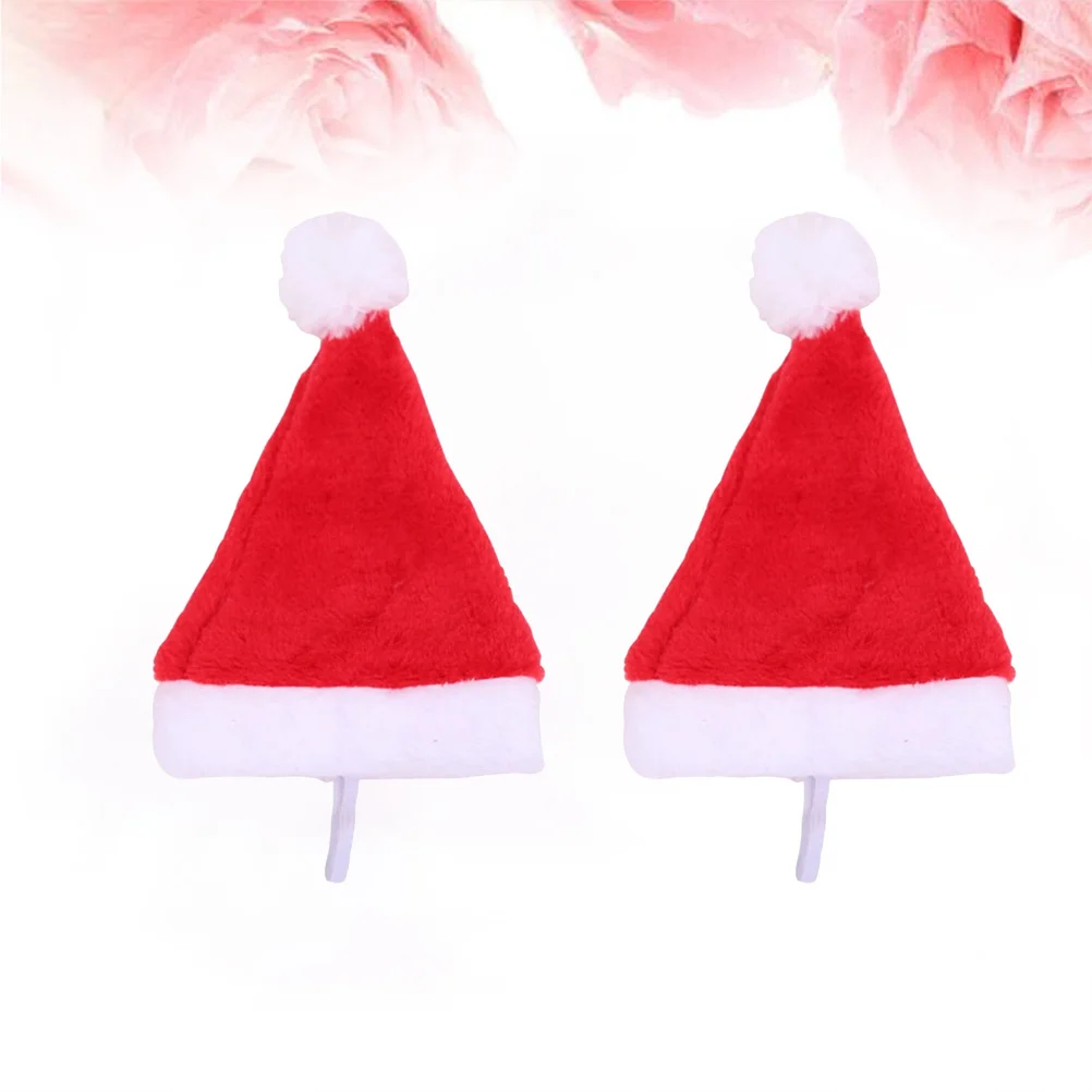 

6Pcs Christmas Pet Hat Soft Woolen Flannelette Cap Adorable Decorative Hat Party Supplies for Dog Photo Props Adorable Pet Cap