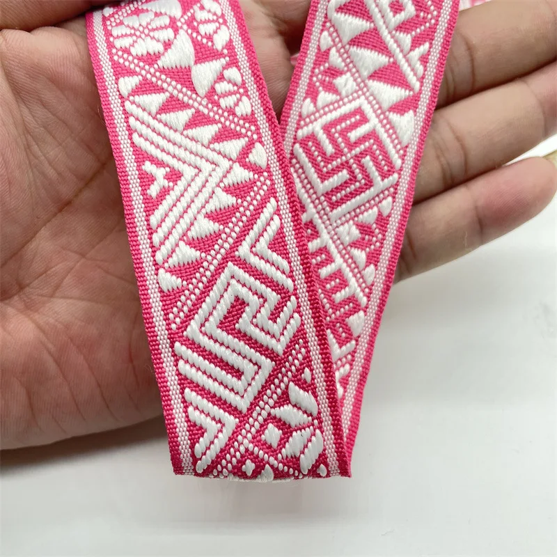 Jacquard Webbing Tapes Backpack Strap Label Ribbons For Home Textile Garment DIY Sewing Accessories, Sell by yard