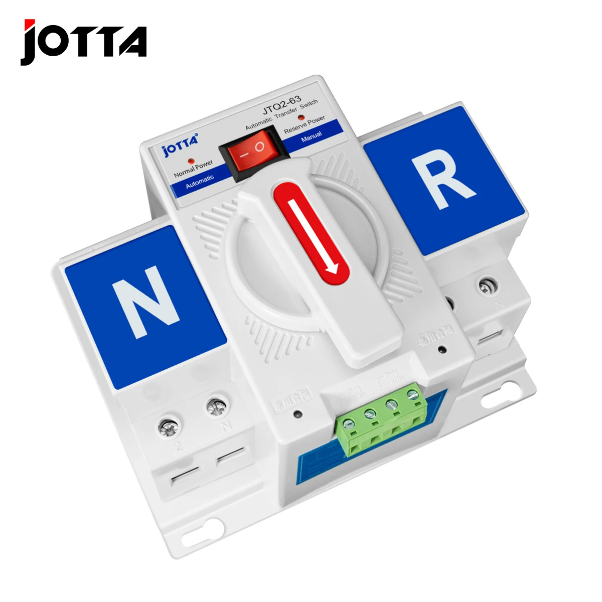 2P/4P 63A 220V MCB tipi beyaz/mavi çift güç otomatik Transfer anahtarı ATS anma gerilimi 220V /380V anma frekansı 50/60Hz