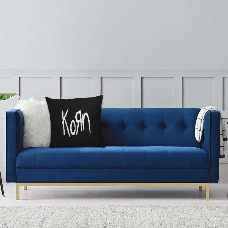 Benutzer definierte Korns Heavy Metal Musik Hard Rock Roll Kissen bezug 40x40cm Band Kissen bezug für Sofa quadratischen Kissen bezug