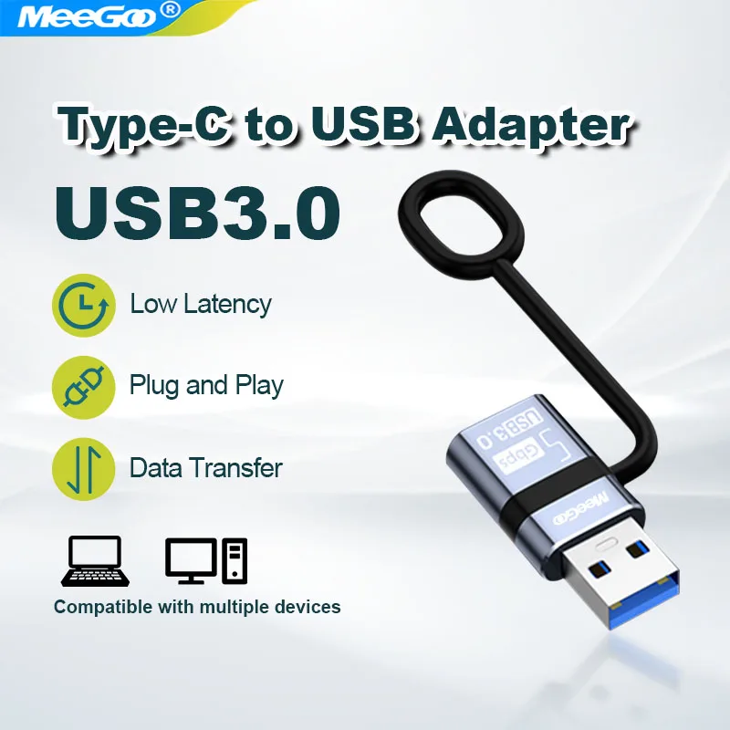 MeeGoo USB-C to USB 3.0 Adapter, High-Speed Data Transfer, Compact USB Type C Connector for Smartp Xiaomi Samsung USBC OTG Conne