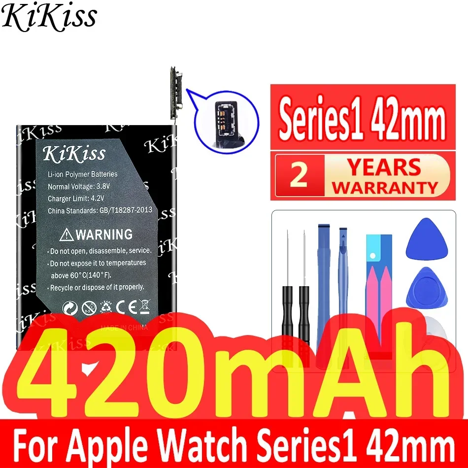 

KiKiss 420mAh Battery Series1 For Apple Watch iWatch Series 1 S1 S 1 42mm Batteries + Free Tools