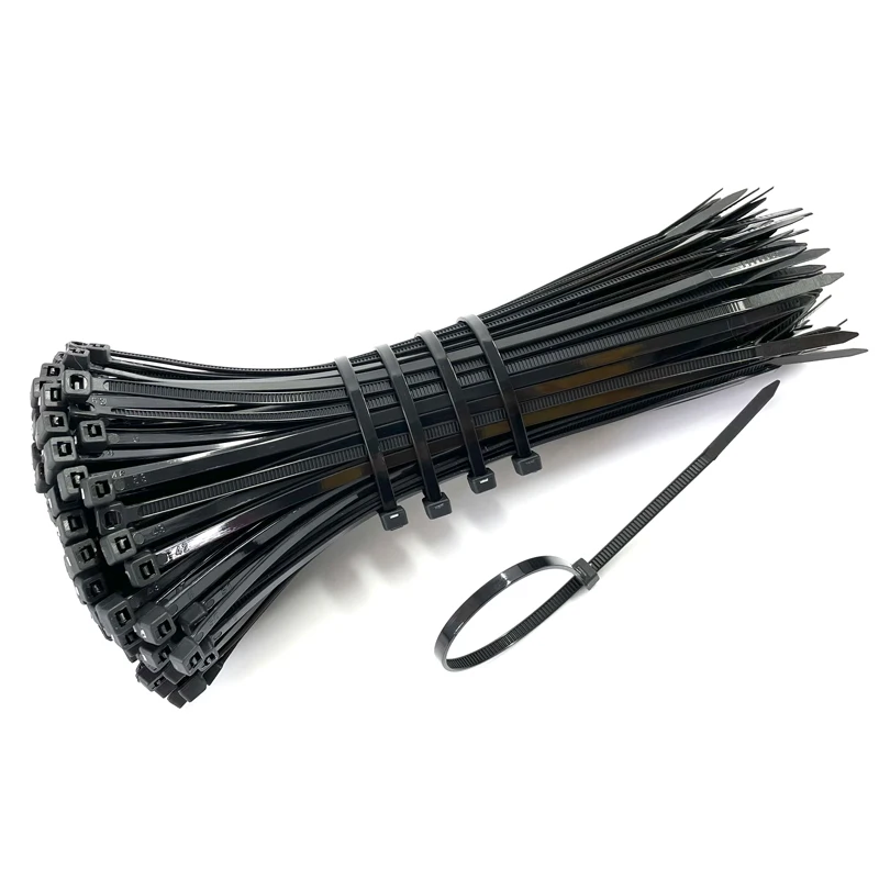 Self-locking Plastic Nylon Tie 100 PCS Black 5X300cable Tie Fastening Ring3X200 Cable Tie Zip Wraps Strap  Nylon Cable Tie Set