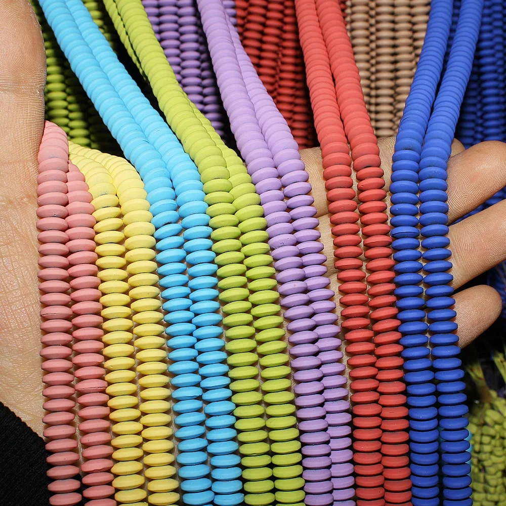 Natural Stone Hematite Sugar-colored Matte Beads for Making DIY Bracelets Necklaces Jewelry Making 15inch