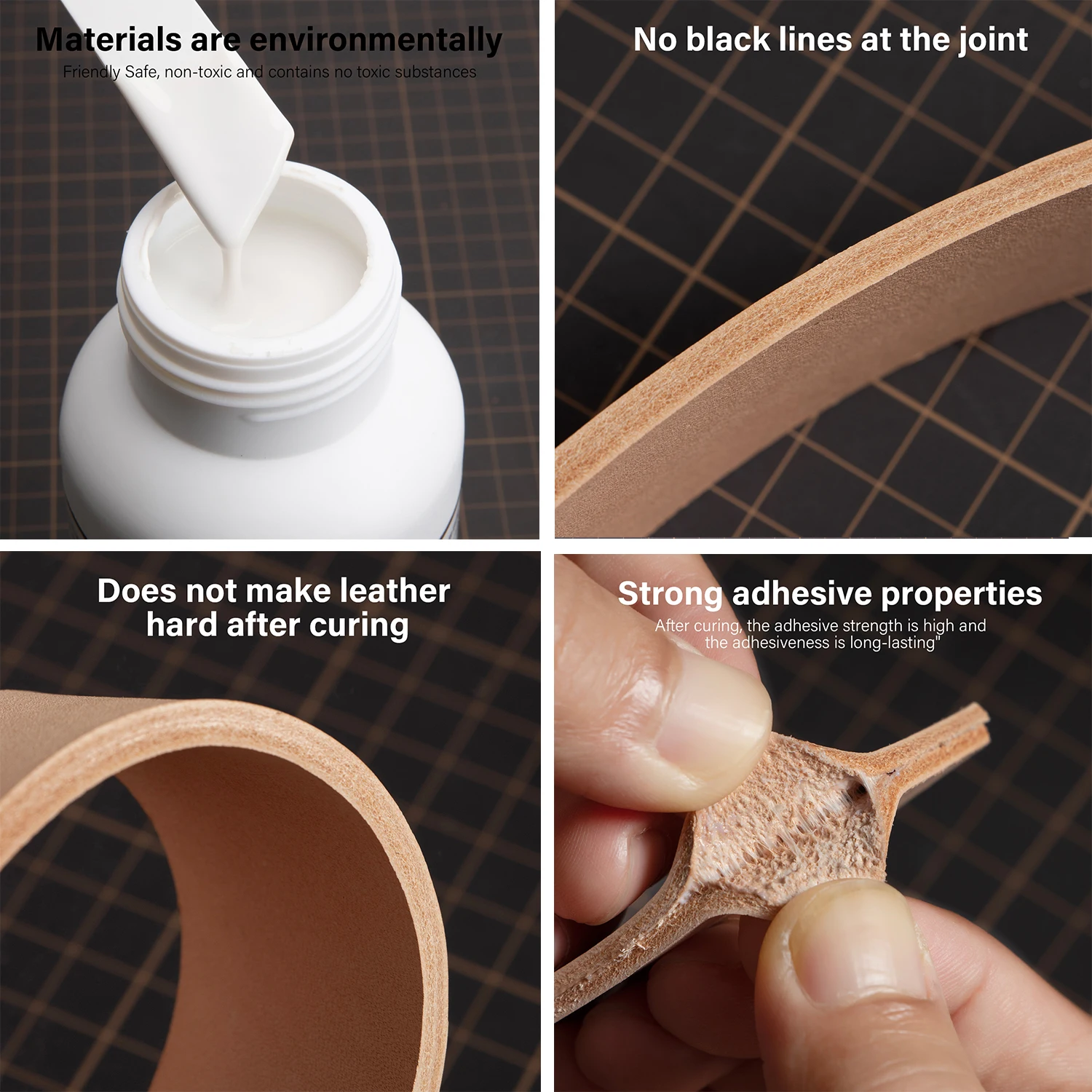 WUTA-pegamento líquido Universal resistente para artesanía de cuero, adhesivo blanco a base de agua, respetuoso con el medio ambiente, para papel y
