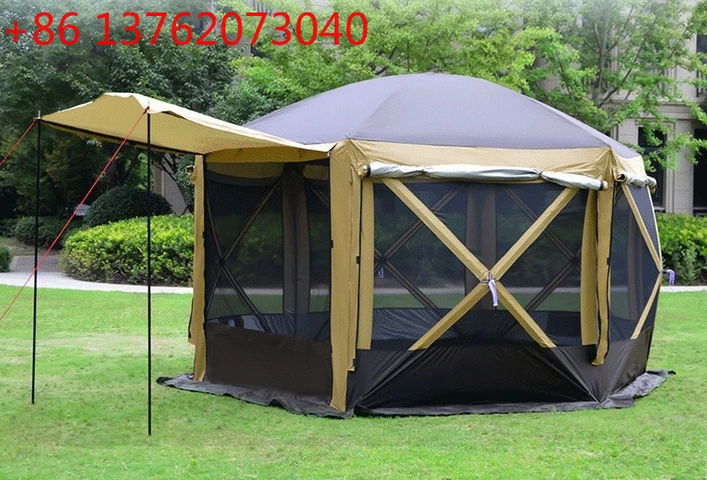 

Шестиугольная палатка, большой навес, автоматическая палатка, ветрозащитная и непромокаемая юрта, большая палатка для кемпинга на открытом воздухе