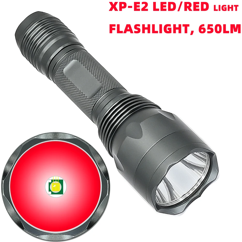 S10 Red Hunting Light Waterproof Tactical Flashlight Red LED Hunting Gear 300 Yards 650 Lumen Long Range Hog Predator