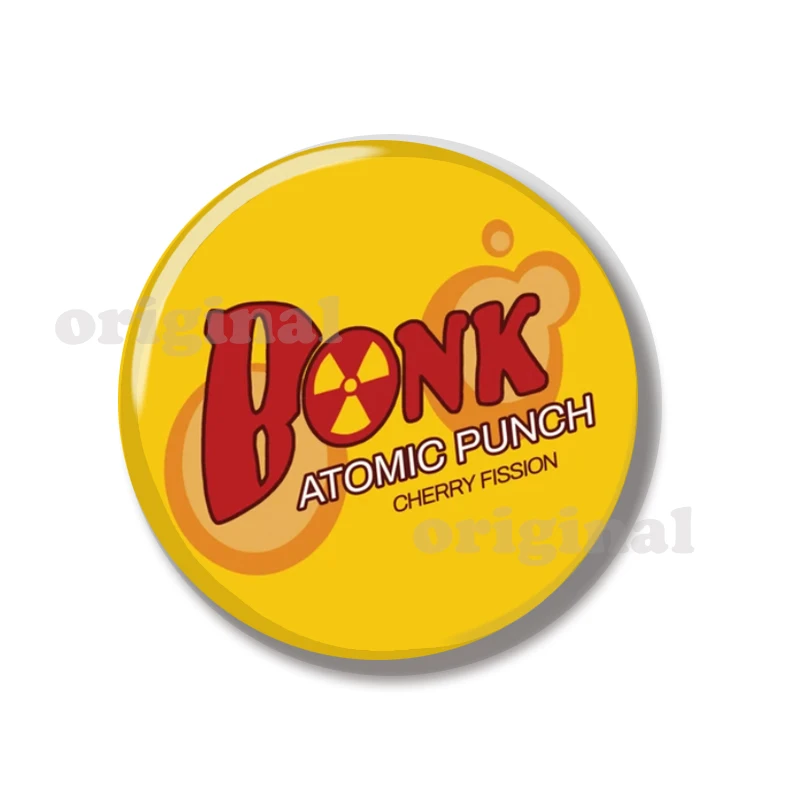 44MM TF2 Bonk! Atomic Punch Logo Pin Soft Button Jewelry Creative Badge Cartoon Brooch Lapel Pin Bag Backpack Hat Decoration