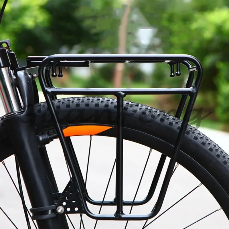 Aluminum Alloy Bike Front Carrier Rack Stable Front‑Mount Luggage Pannier Holder Stand High Load‑Bearing