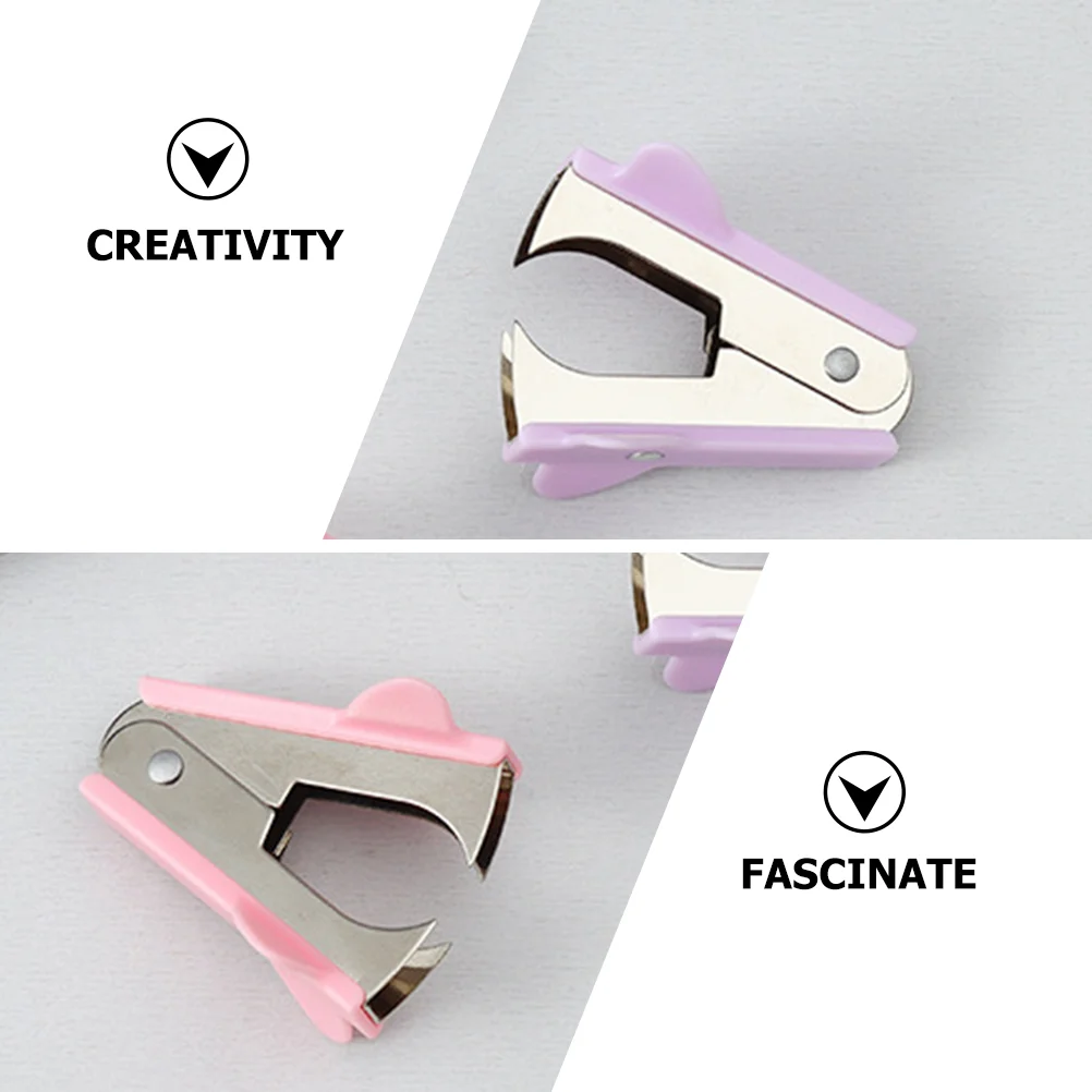 4 Pcs Pneumatic Nail Remover Colorful Staple Puller Stapler for Office Removal Tool Hand Held Simple Universal Colored Hat