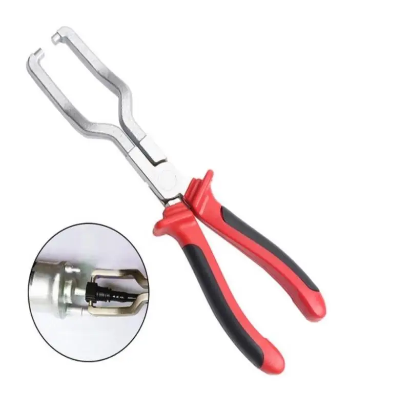 

Fuel Line Clip Pipe Plier Disconnect Removal Tool Car Hose Clamp Plier Car Angled Clip Plier Tube Bundle Removal Repair Tool 1pc