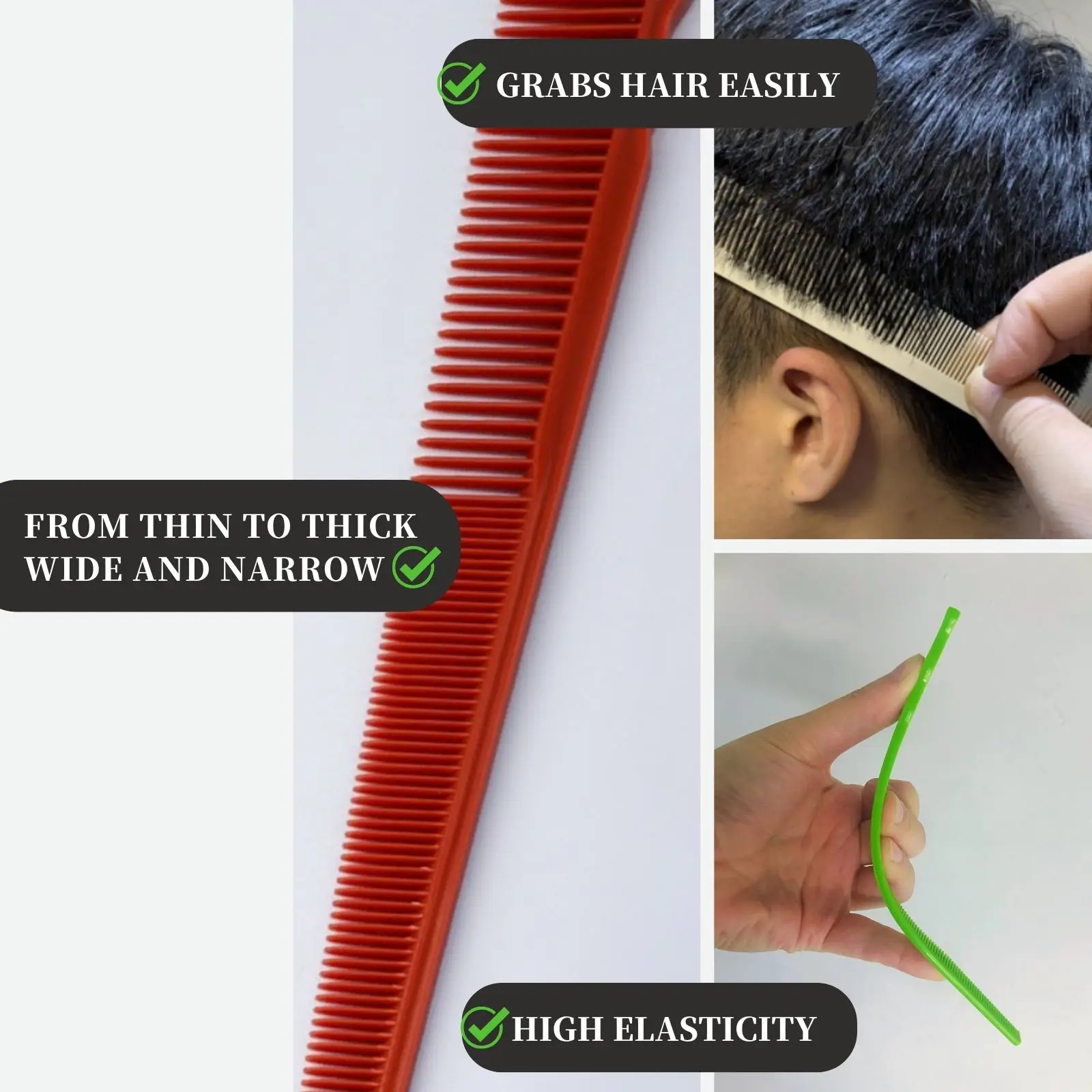 

1/5PCS Barber Side Corners Fade Combs Pro Tapered Haircut Combs For Men Women Heat Resistant Smooth Hair Comb Styling Tools