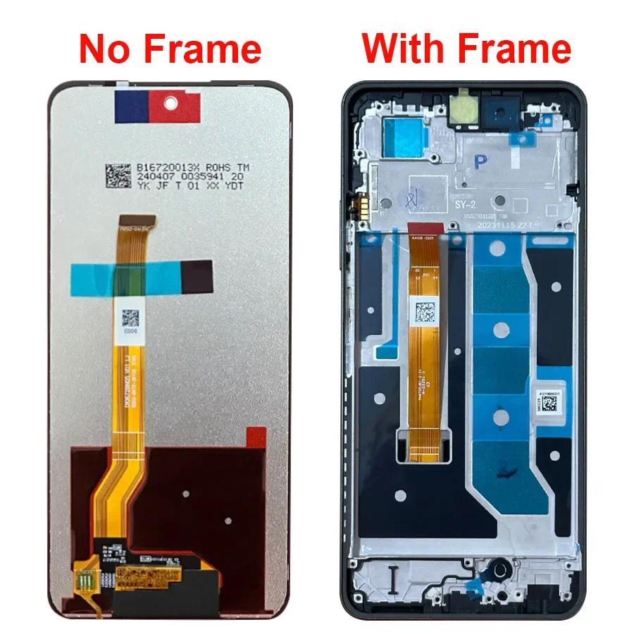 6.72\'\' For Realme C67 4G RMX3890 LCD Display With Frame Touch Screen Digitizer Assembly For Realme C67 4G Screen Replacement