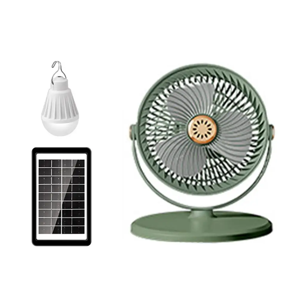 

Portable Camping Solar Powered Tent Camp Fan With Light Silent Table Desktop Electric Fan Adjustable Air Cooling Fan For Outdoor