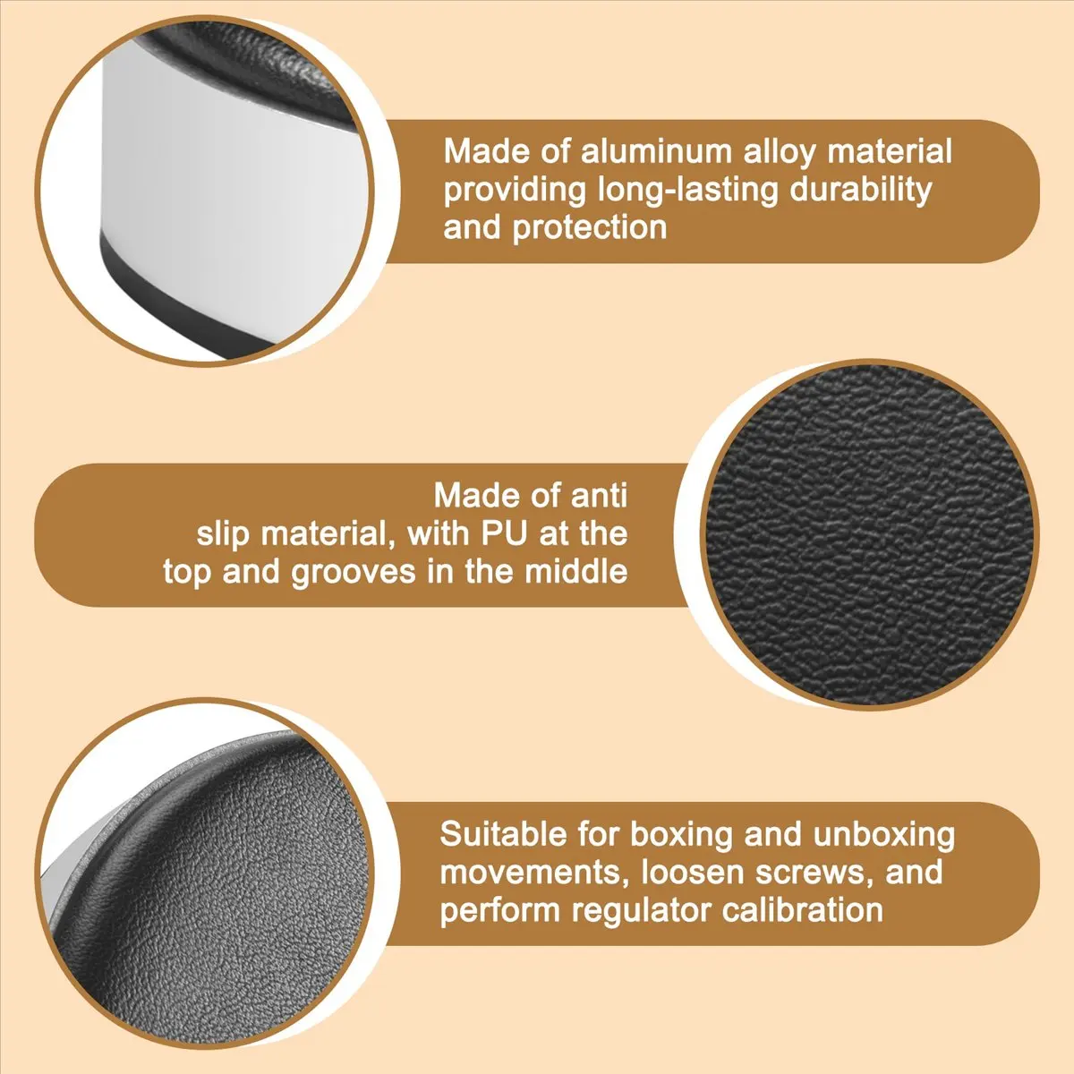 【ABKM】 Watch Jewelry Case Movement Casing Cushion Pad Holder for Watch Change Battery Watch Part Repair Tool Kit