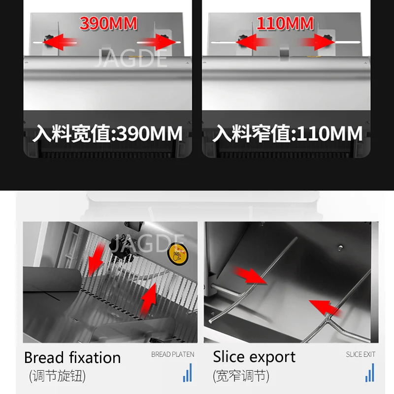 

Hot Sale Electric Bread Loaf Slicer Adjustable Automatic Slice Bread Machine For Bakery And Restaurant For Wheat