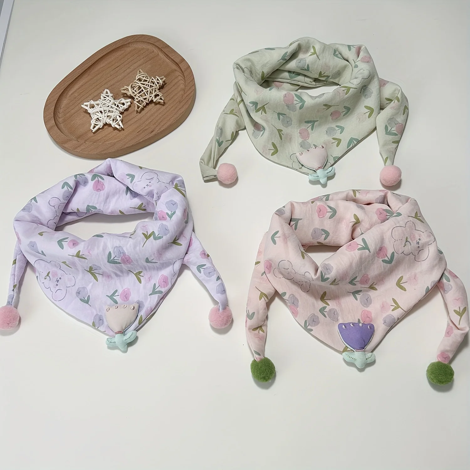 

1pc Kids Scarf Tulip Shape Winter Warm Infant Toddler Neck Neck Thickening Windproof Children Kids Winter Scarves Neckerchief