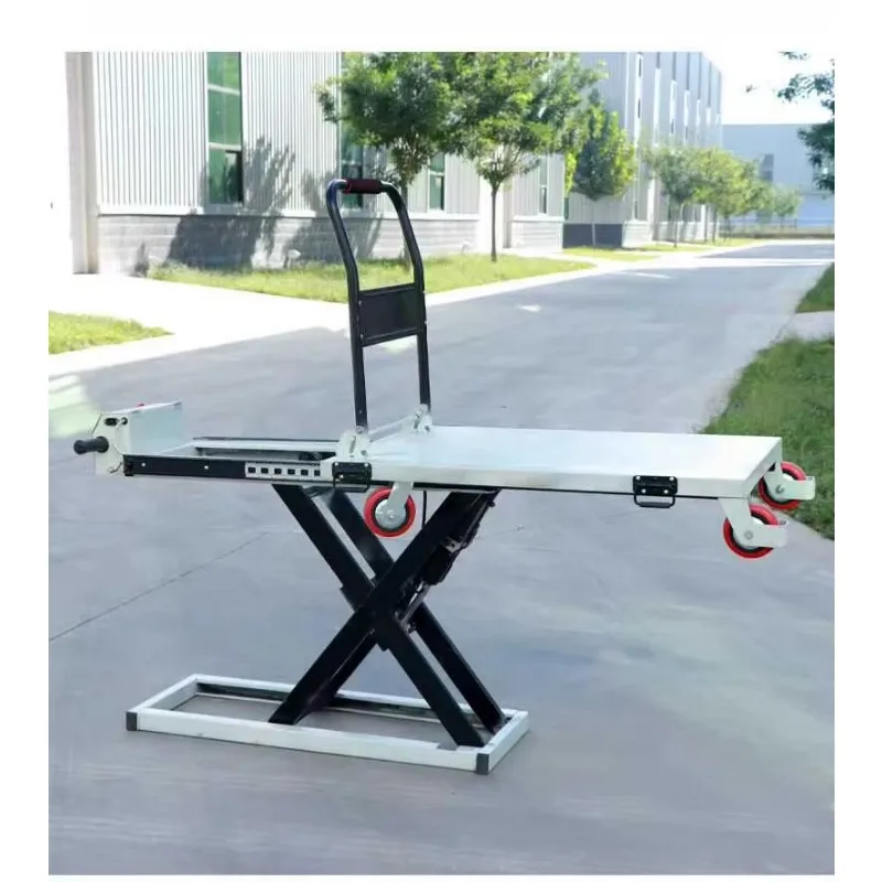 High Quality Electric Flatbed Trolley Portable Transport Mobile Small Hydraulic Lift Flatbed Trolley