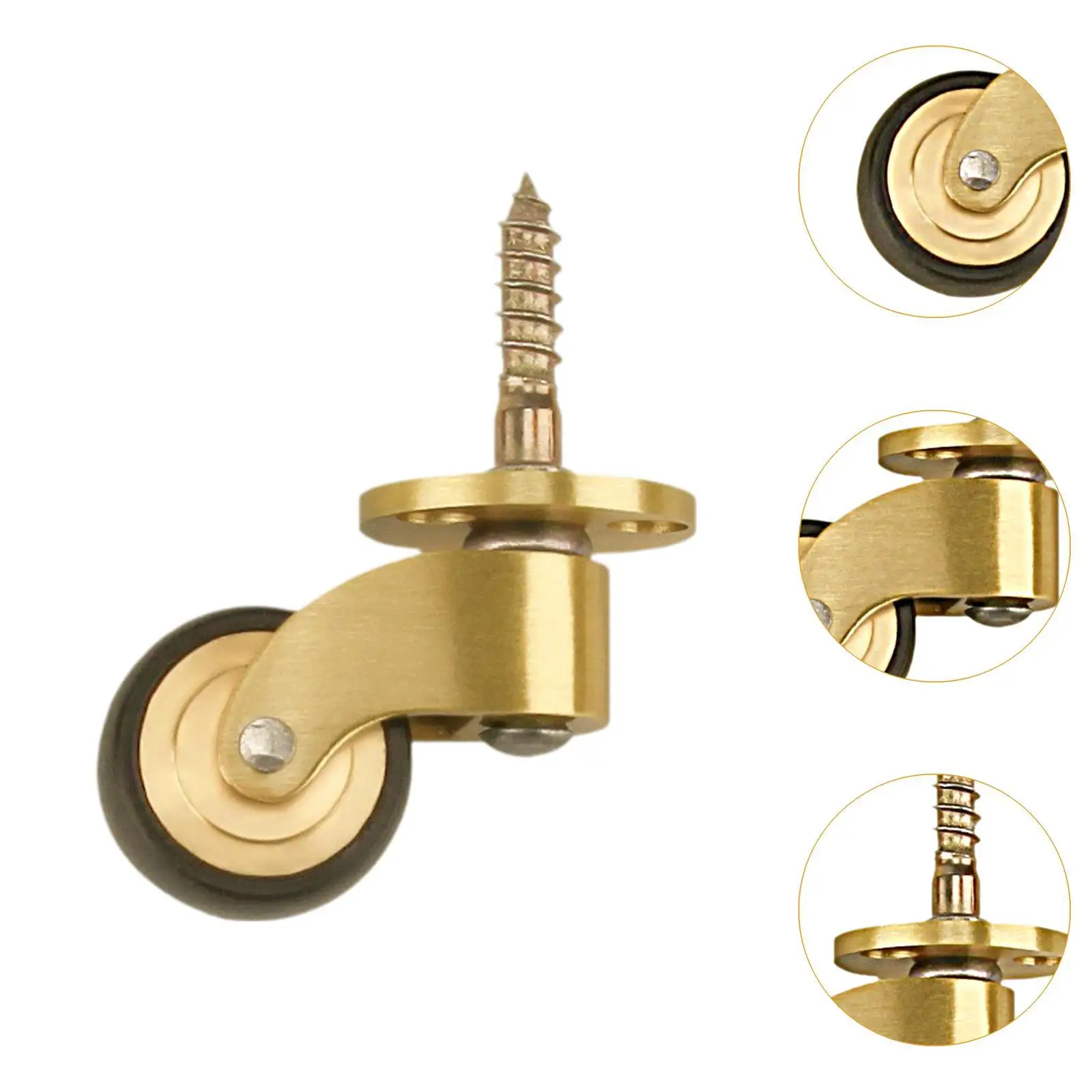 Gambe per mobili con ruota girevole in ottone Hardware per mobili Tavolo in metallo per armadio solido