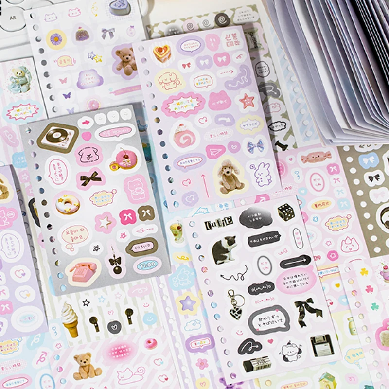 Mr. Paper 4Style 30Pcs/bag Cute Korean coil sticker book DIY creative handbook material photo frame scrapbook calendar image 2