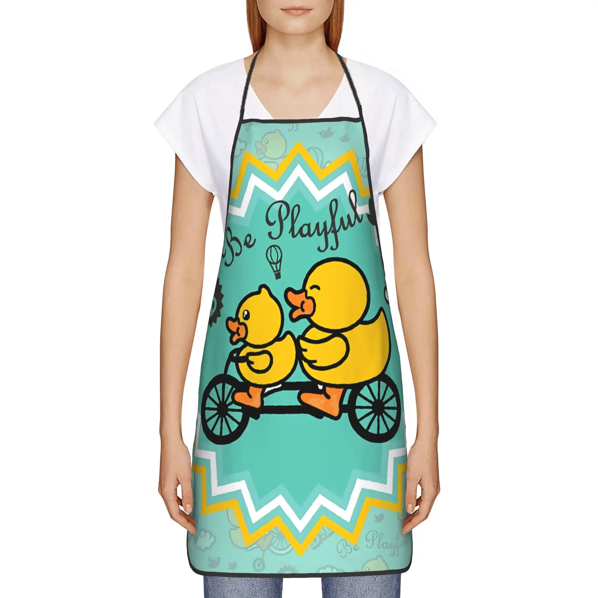 

Yellow Duck Apron Custom Cleaning Kitchen Accessories Work Barber Aprons without Pocket