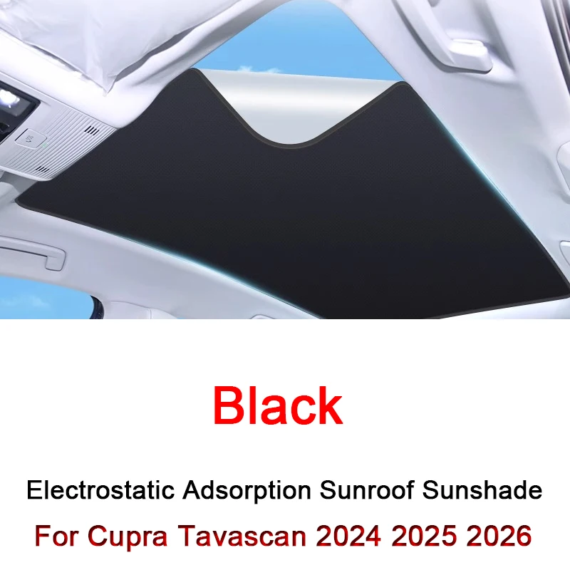 

Car Electrostatic Adsorption Sunroof Sunshade Cover For Cupra Tavascan 2024 2025 2026 Heat Insulation Skylight Sticker Accessory