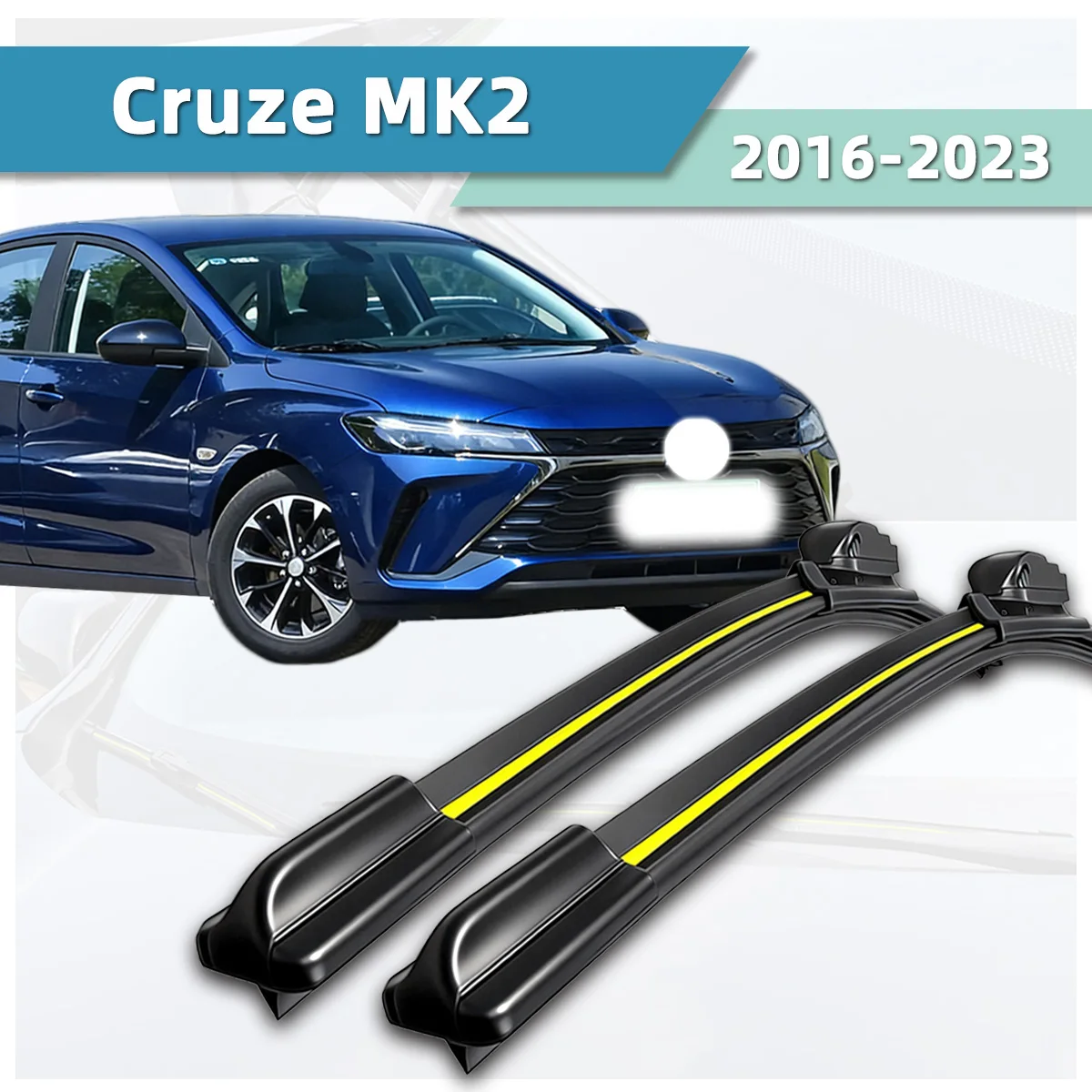 

Fit For Chevrolet Cruze MK2 (2016-2023) Wiper Blade Natural Rubber Strip Boneless Silent Car Windshields Front Wiper Auto Parts
