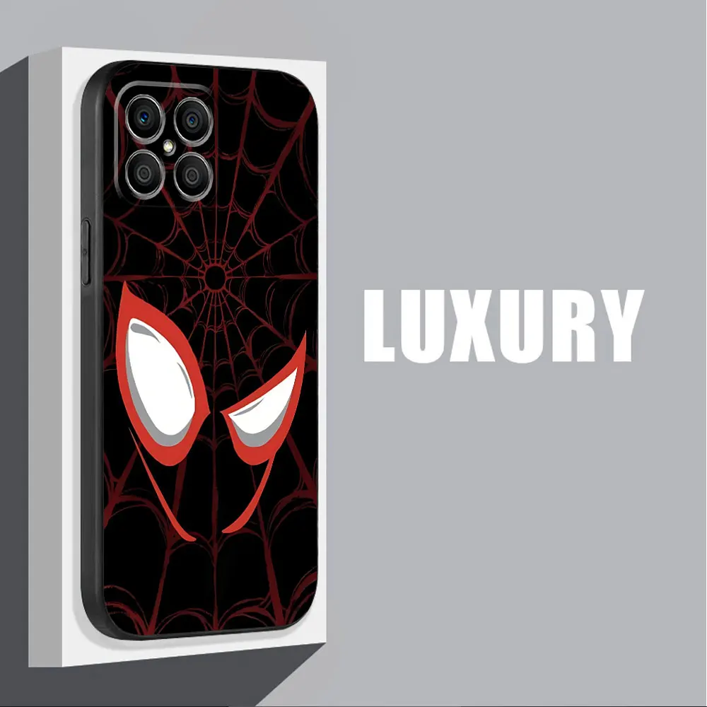 Marvel Hero Spider Man Luxury Case for Honor 8X 90 Pro 70 Lite 20 X6 X6a 4G X7 X8 X8a X9a 5G Black Soft Cover