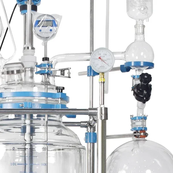 Valuen 100l jacketed glass reactor glass reactor double layer reaction kettle lab reactor For Heating And Cooling Circulation