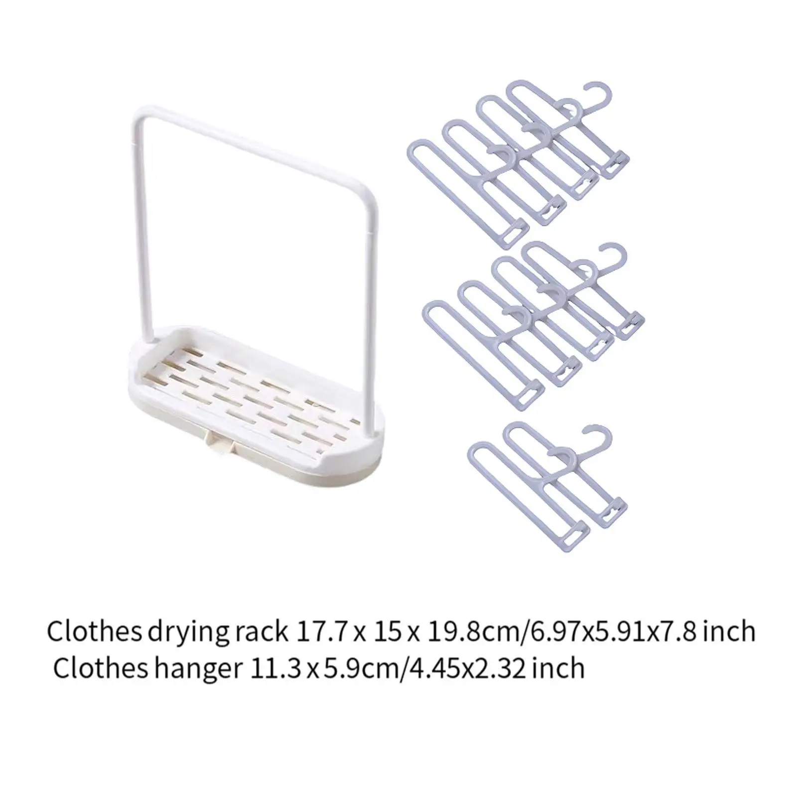 Appendiabiti in miniatura Scaffale portaoggetti Espositore per mobili in miniatura 10 grucce
