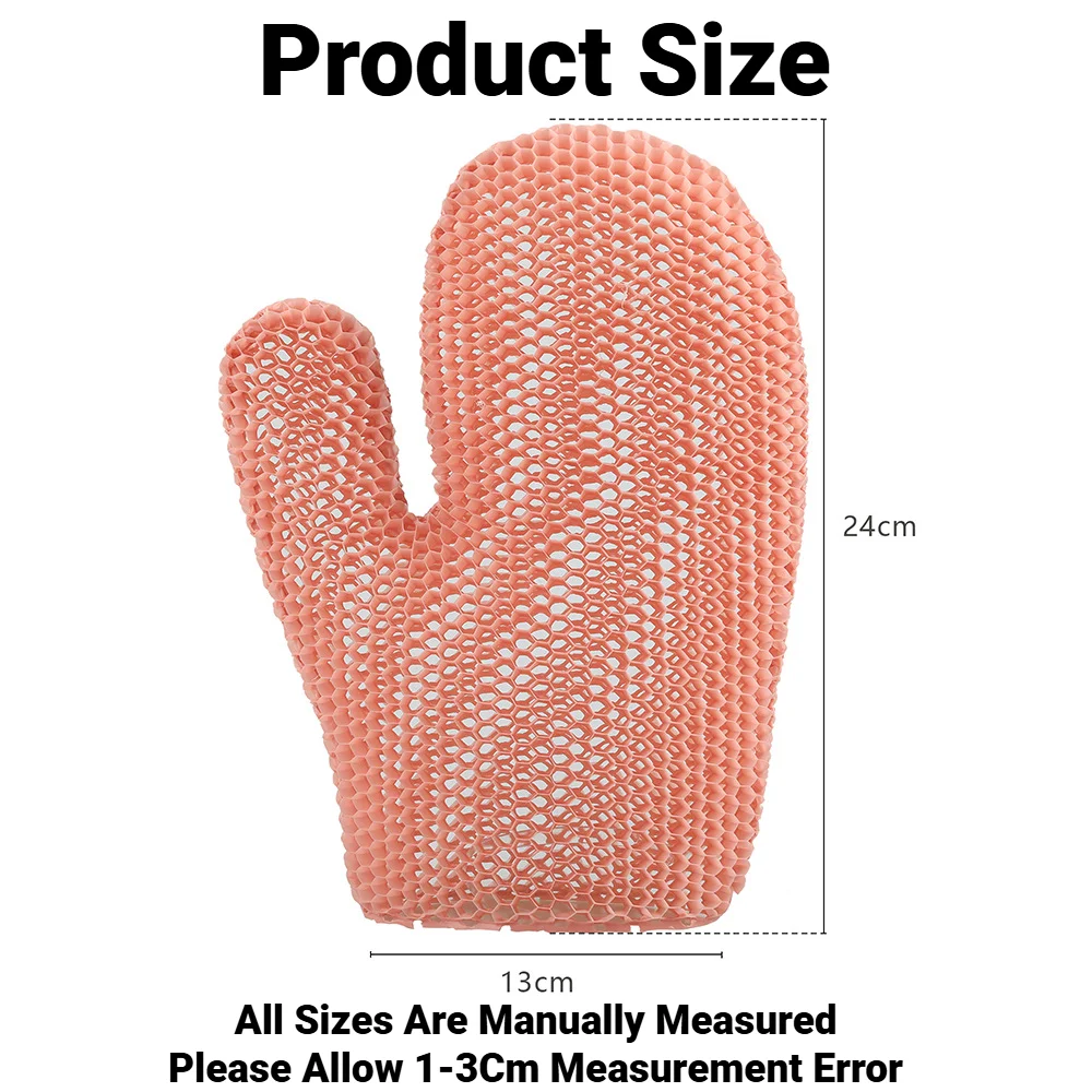 Neuer Waben-TPU Peeling-Duschhandschuh Schnell Trocknender Körper-Scrubber-Schwamm Hochelastisch Antibakteriell Farbenfroh Sanft Sicher – Detail 1