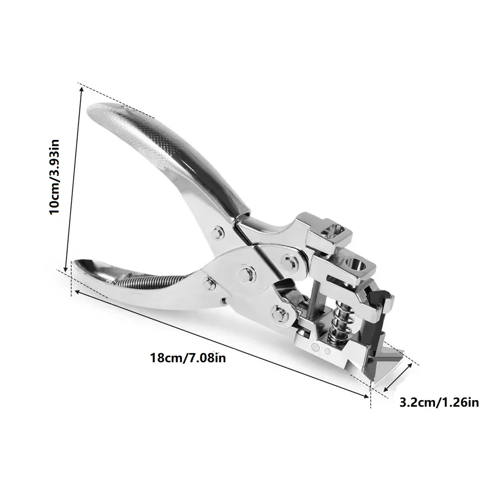 Imagem -05 - Pvc Plástico Multifuncional Hole Puncher id Cutter Paper Tag Tool Alicate Buraco Identidade Puncher Punch Papelaria Material de Escritório