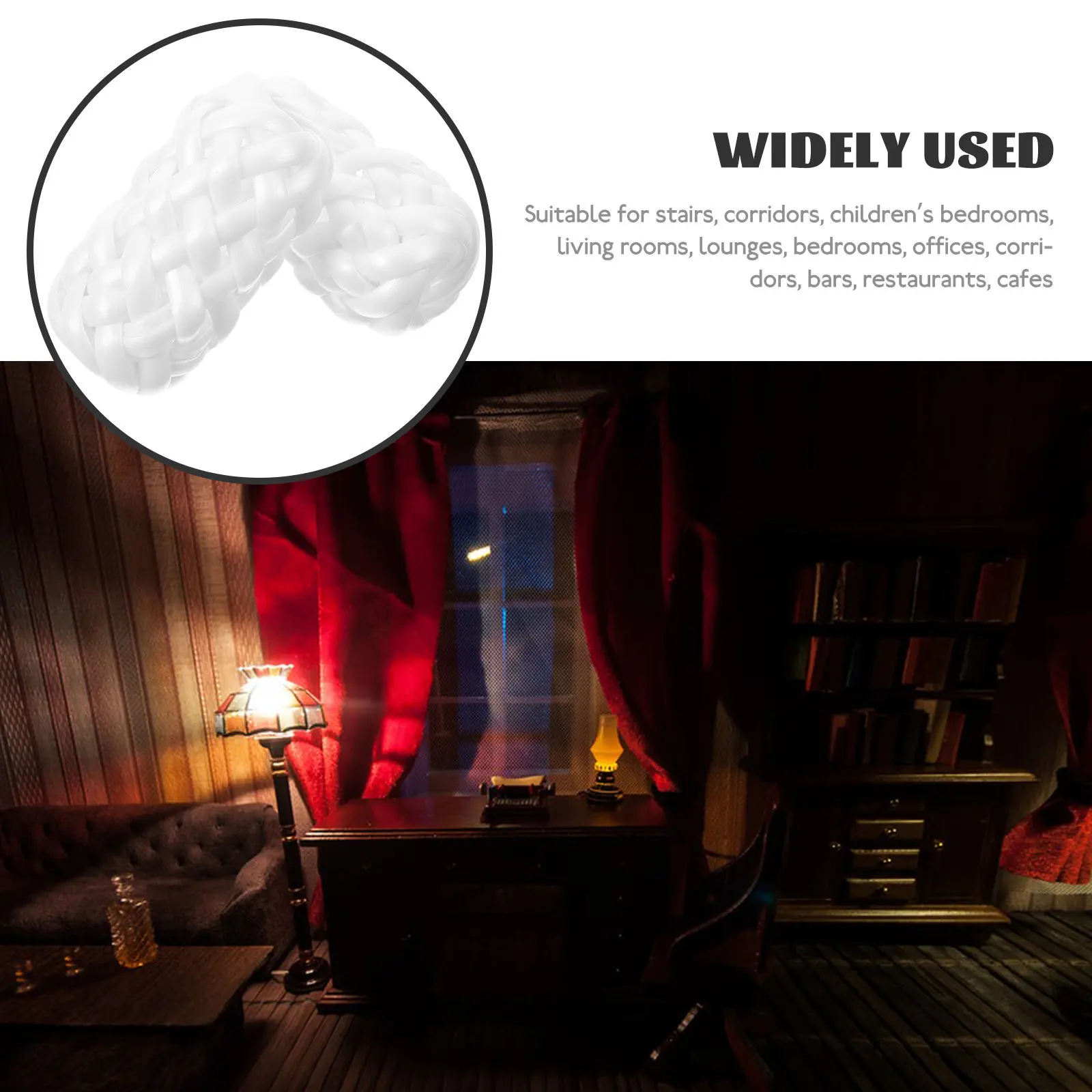 

2 шт. маленьких плетеных абажура из имитации ротанга ручной работы для лестниц, коридоров, детских комнат, декоративного использования