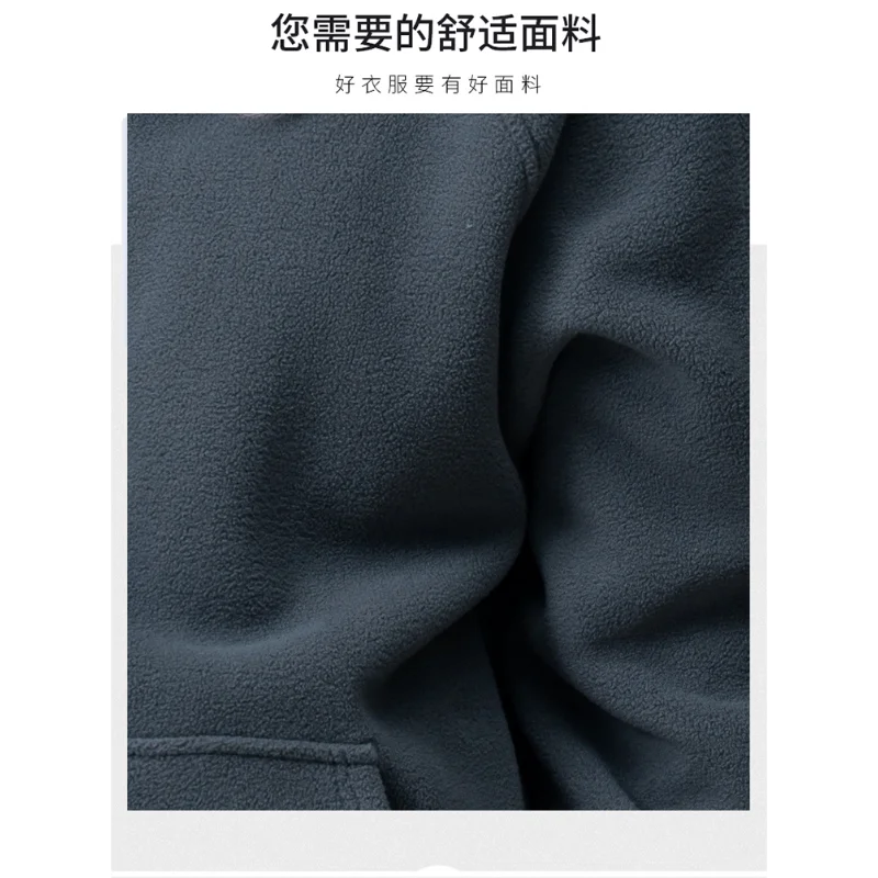 سترة صوف بغطاء للرأس للرجال سترة كاجوال فضفاضة