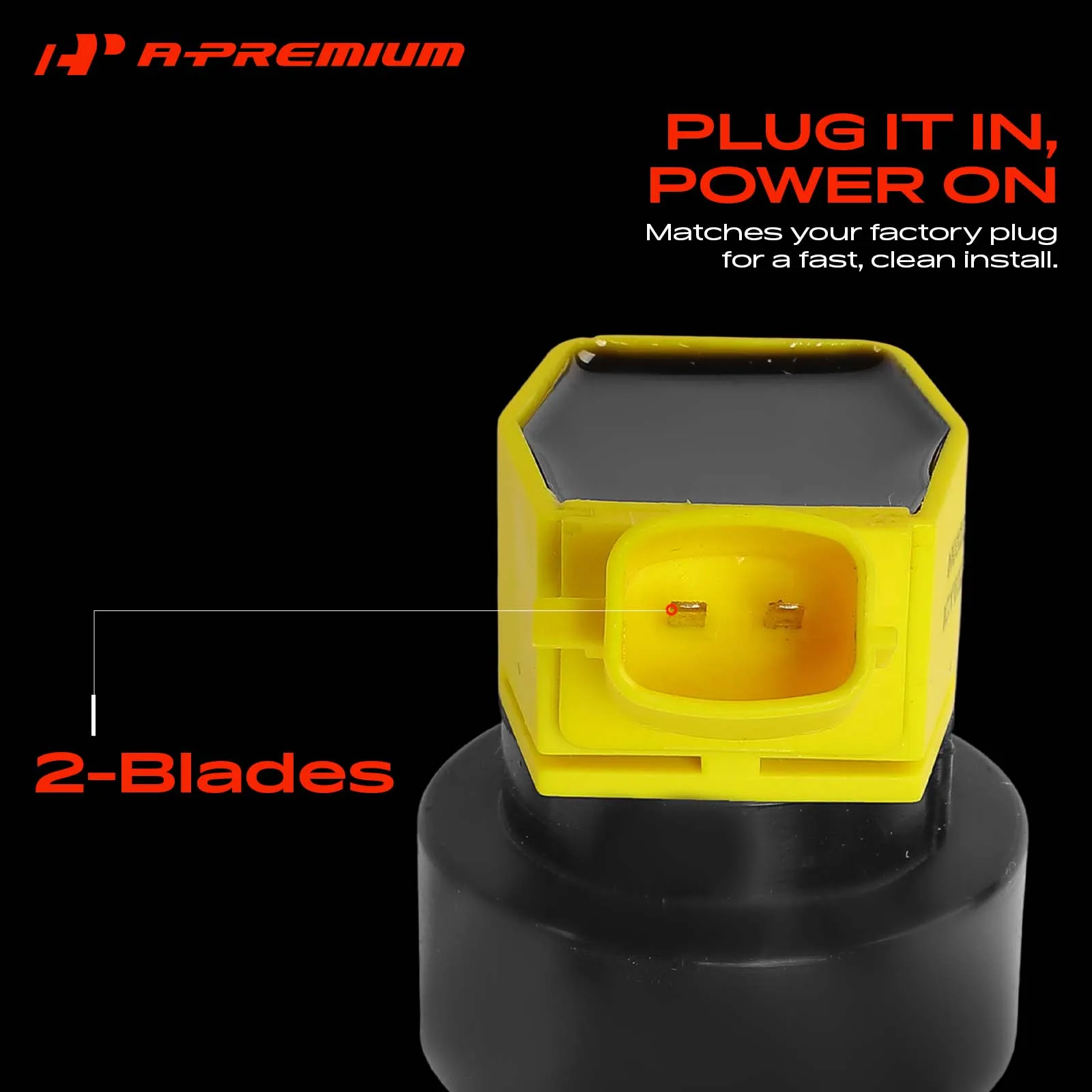 A-Premium 4pcs Yellow Ignition Coils for Kia Soul Rio 2012-2019 Hyundai Accent 2012-2022 Veloster 2012-2017
