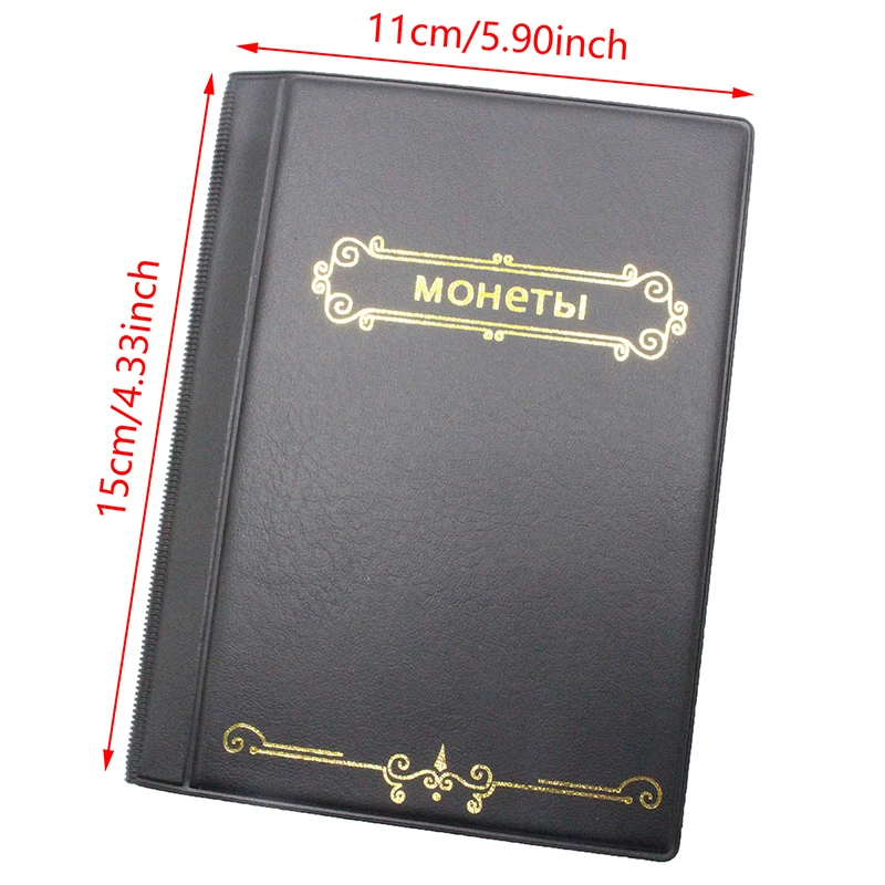 120 Pockets Album For Coins Collection Book Home Decoration Album Coin Album Holders Collection Book Scrapbook Double Row Russia