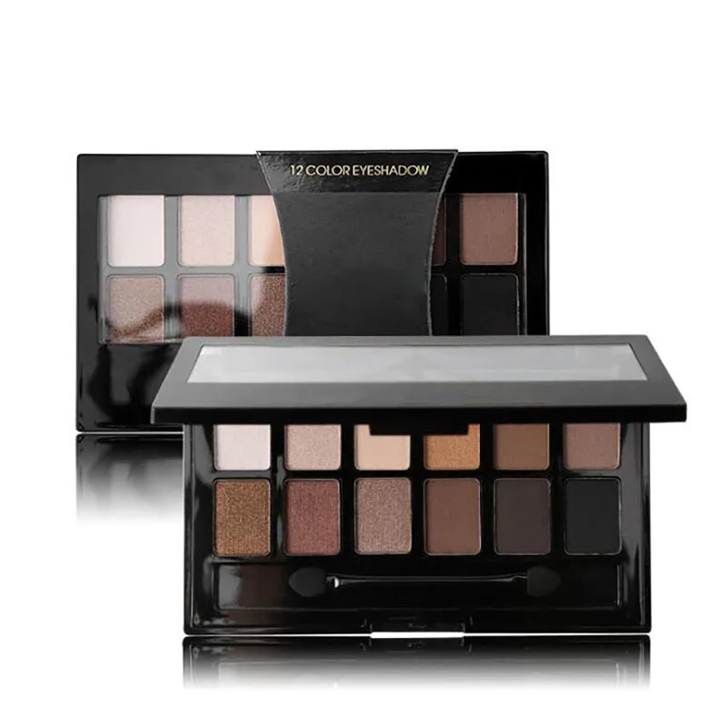 12 Màu Trang Điểm Phấn Mắt Khay Lâu Nude Lắc Chân Nữ Bảng Phấn Mắt Di Động Phụ Nữ Mỹ Phẩm Lấp Lánh Mờ Mắt