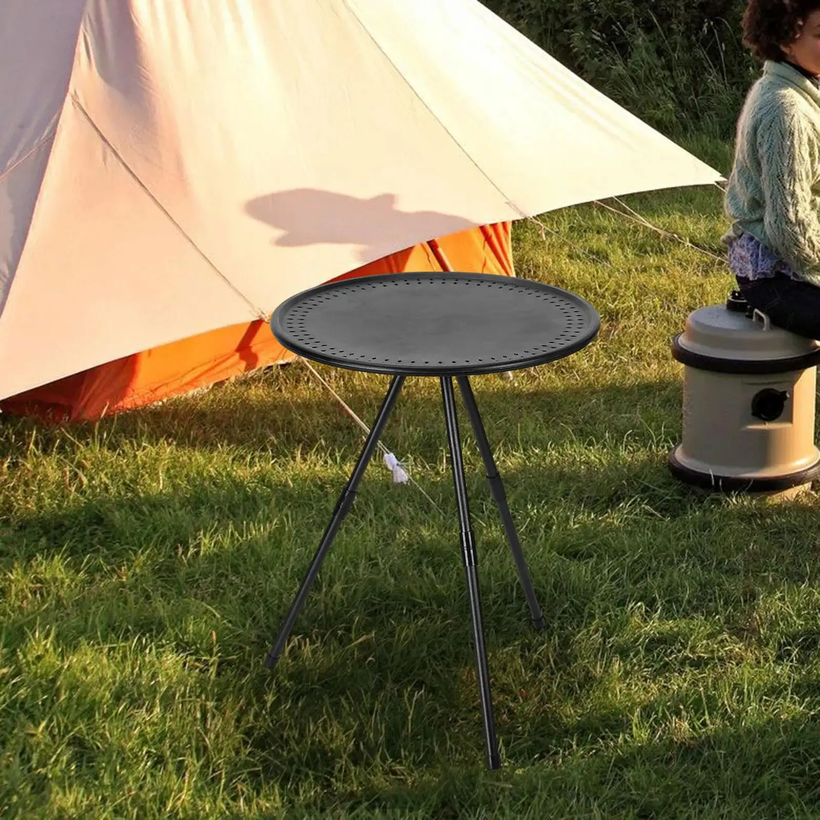 Campingtafel Ronde draagbare afneembare strandtafel voor grillwandelingen binnen