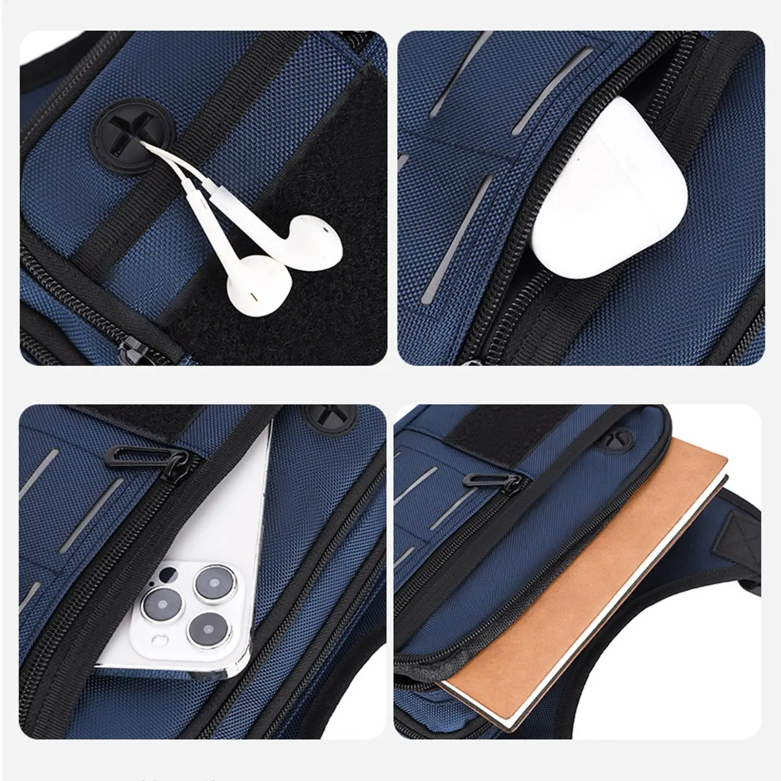 Chest Bag Adjustable Large Vest Outdoor Storage Holder Chest Bag For Women For Travel Running Hiking Gym Fishing Work