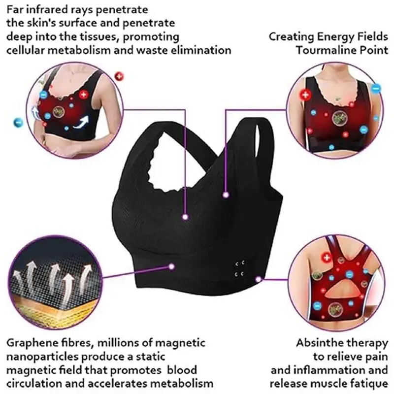 Lymphatic Bra Shaping Wireless Silky Bra Full-Coverage T-Shirt Bra Full-Coverage T-Shirt Bra Shaping Wireless Silky Bra For Dail