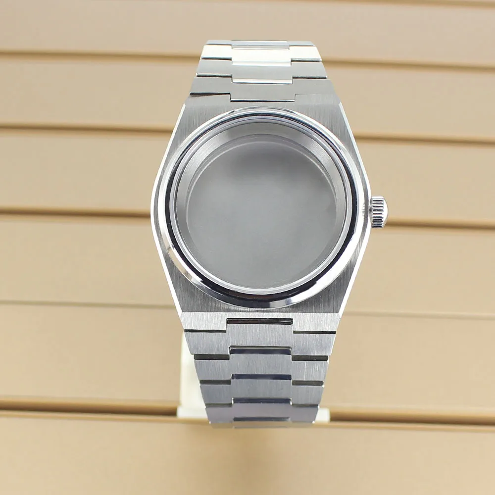 

40mm NH35 Men's Watch Case 316L Steel Bracelet Sapphire For Mod PRX Super Player NH35 NH36 NH38 NH34 Movement Watch Parts 10ATM