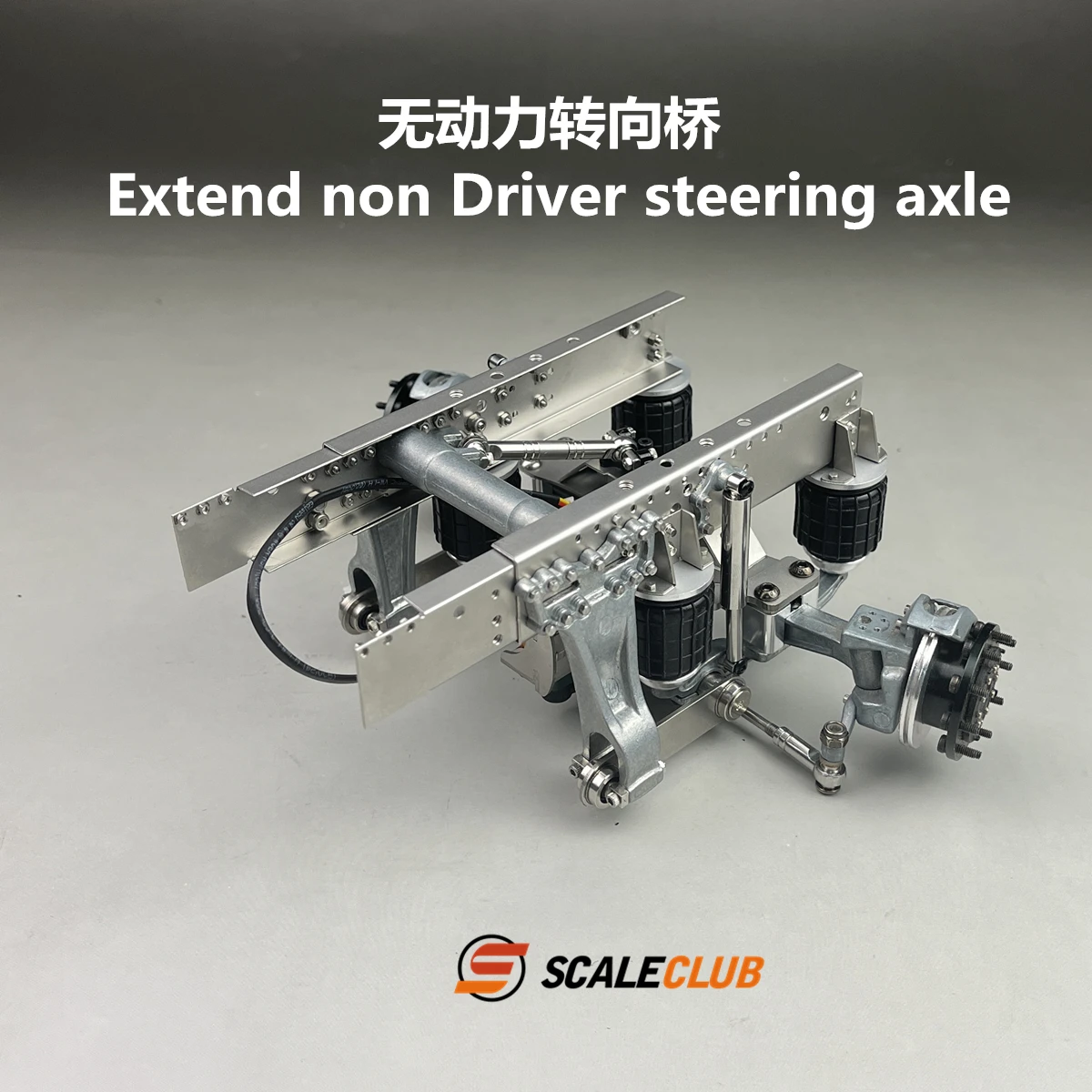 Scaleclub Model 1/14 Tractor Truck Heavy Tow SLT Upgrade Extended Rear Axle Steering Lift For Tamiya Lesu For Scania Man