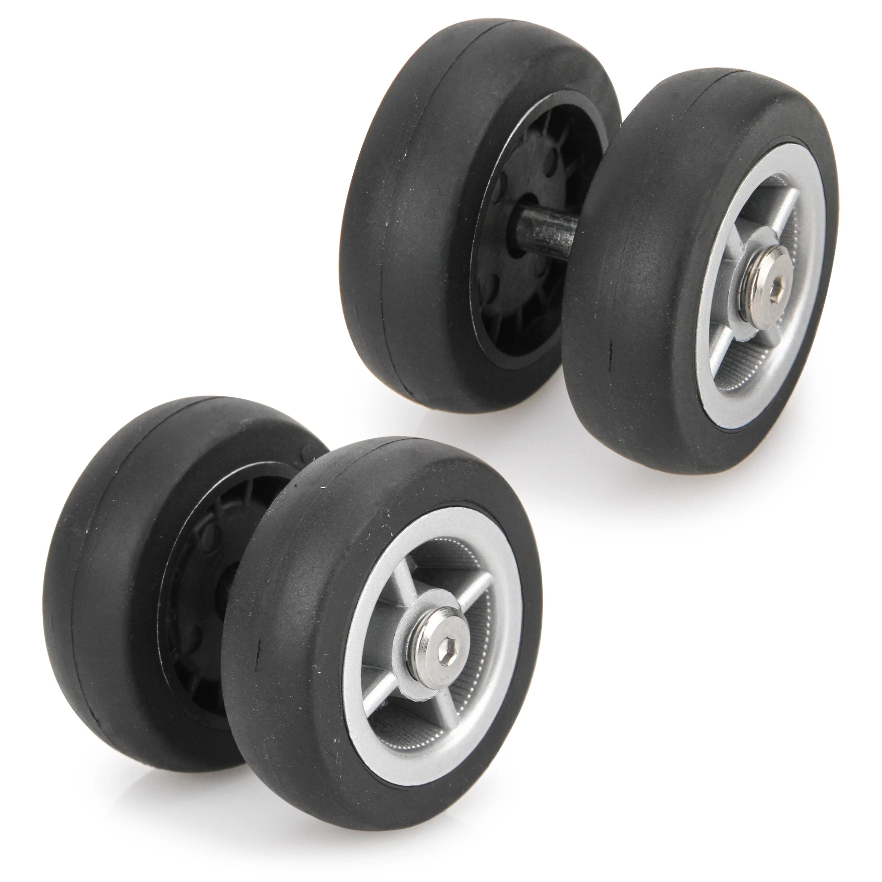 8Pcs Black Luggage Wheel Accessories Trolley Case Rolling Replacement Single Caster Suitcase Parts 47mm Axles Caster Repair Kit
